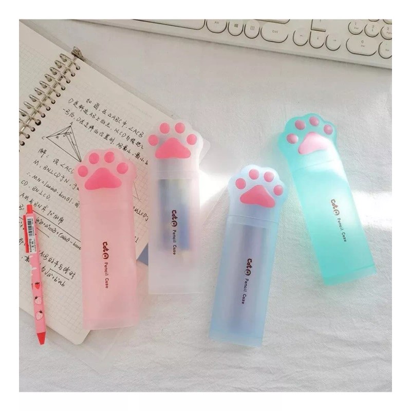 LAXIA Lapicera Estuche Patita De Gato Kawaii Color Mixtos Escolar