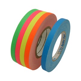 FindTape Gaff-Color-Pack Gaffers Tape Multi-Pack: 1/2 in. width (Fluorescent Blue, Fl. Green, Fl. Orange, Fl. Pink, Fl. Yellow)