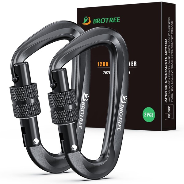 Brotree Carabiner with 1200 kg Load Capacity, Carabiner Hook with