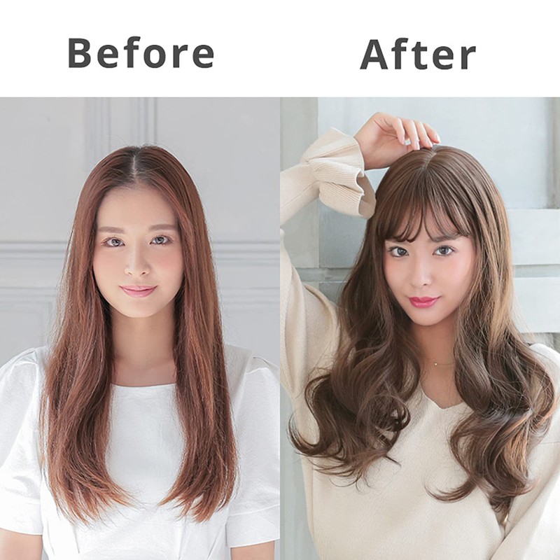 AQUADOL Wig, Long, Full Wig, Gradient, Curl, Pink, Black Hair,