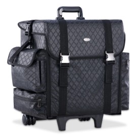 MUALIMITED Professional Makeup Cosmetic Carry Case w/ 8 Removable Organizer Drawers and