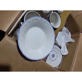 Sango Vintage  Sango Blue Renaissance Arcadia 290 Soup Bowls Made in Japan