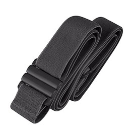 Tights Up - Adjustable Elastic Belt for Men and Women | Invisible Stretch Belt with Flat Buckle and Non-Slip Gel Back, darkgray