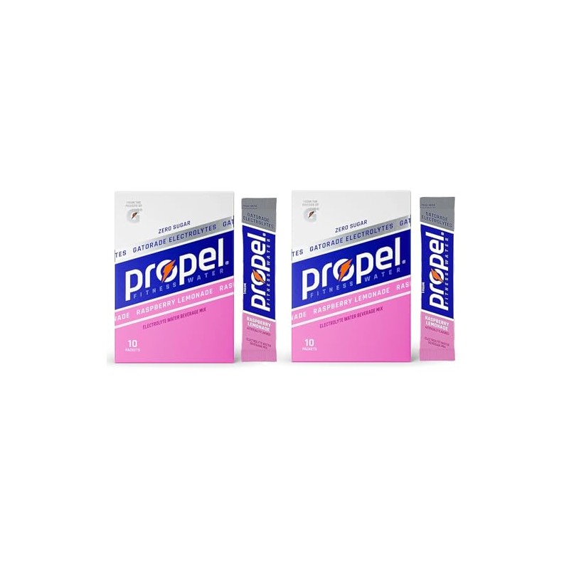 Propel Powder Packets, Raspberry Lemonade With Electrolytes, Vitamins and No