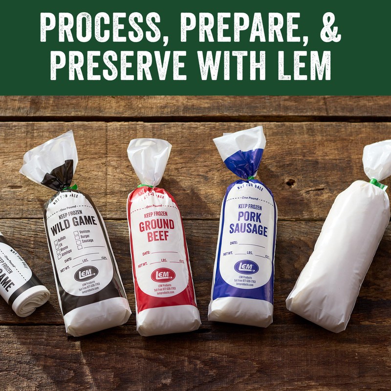 LEM Products Wild Game Meat Bags Bundle, Includes a 100-Count