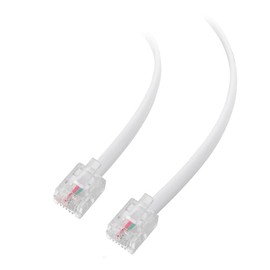 Cable Matters 2-Pack 5 m Telephone Cable RJ11 to RJ11 for Telephone, Internet DSL, ADSL Cable, Modem, ISDN Cable in White - 5 m