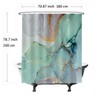 Ulticool Shower Curtain - Marble Green Blue Watercolour - 180
