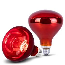 Wesome Lighting 250 Watt Heat Lamp Bulbs for Chicks, R40 Heat Lamp for Chickens, Infrared Heat Bulbs for Brooder Heater, 250W Incandescent Heat for Pet, Bathroom, Food (2 Pack)