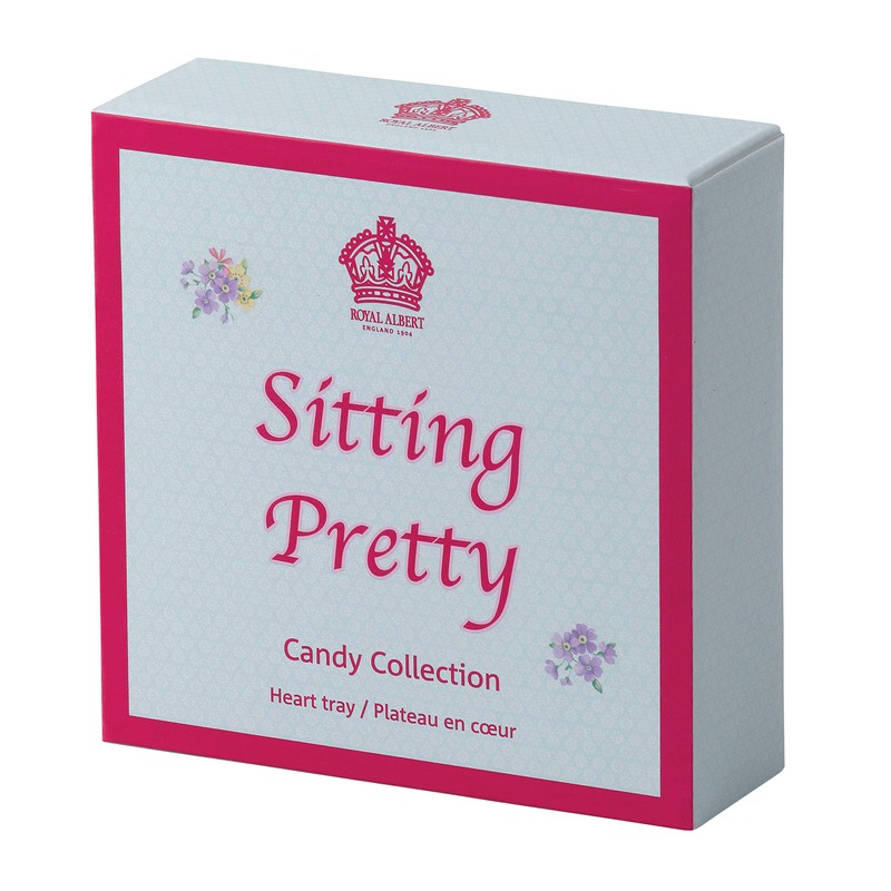 Royal Albert Candy Collection Sitting Pretty Heart Tray, Fine Bone