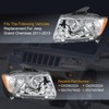 RUIANOMG Headlights Assembly Replacement For Jeep Grand Cherokee 2011 2012