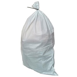 Dihl Pack of 10 Woven Rubble Sacks, 60 x 100cm, White, Reusable Polypropylene PP, Multi-Purpose Builders Sack, 23 x 39”, Garden Refuse Waste Bags, Sandbag, 10 Pcs