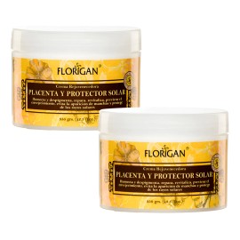 Crema Placenta Y Protector Solar Florigan® 350g 2 Piezas Todo Tipo De Piel Día/noche