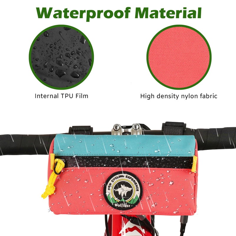 Vortika Bike Handlebar Bag,Kids Bicycle Front Basket Pack,Waterproof Bikes Bag,Small