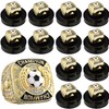 12 Pcs Soccer Championship Rings with Display Chain and Stand