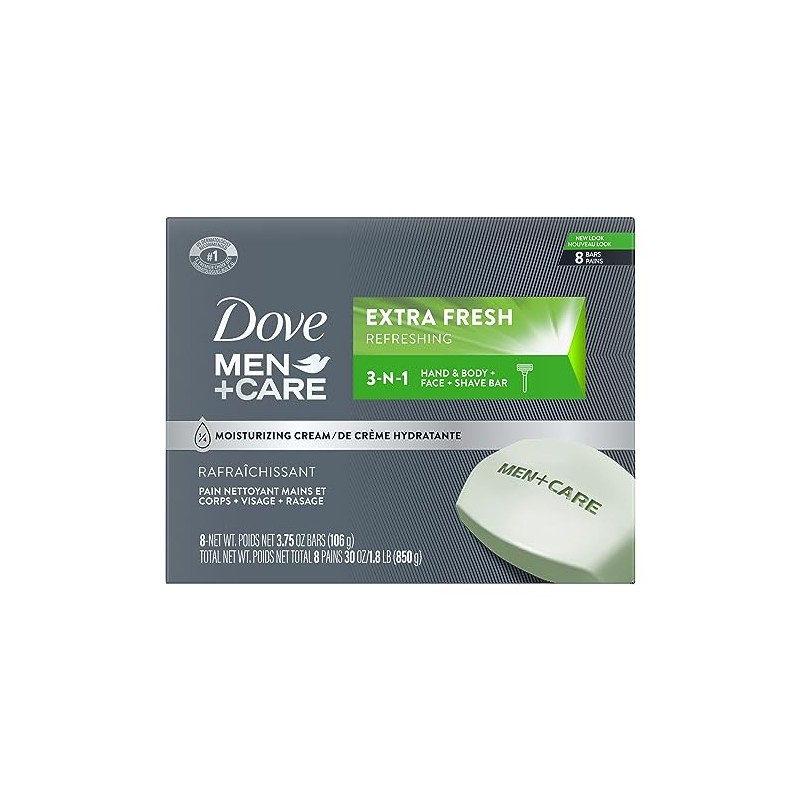 Dove Men+Care Bar Cleanser 3.75 oz | Extra Fresh, 8