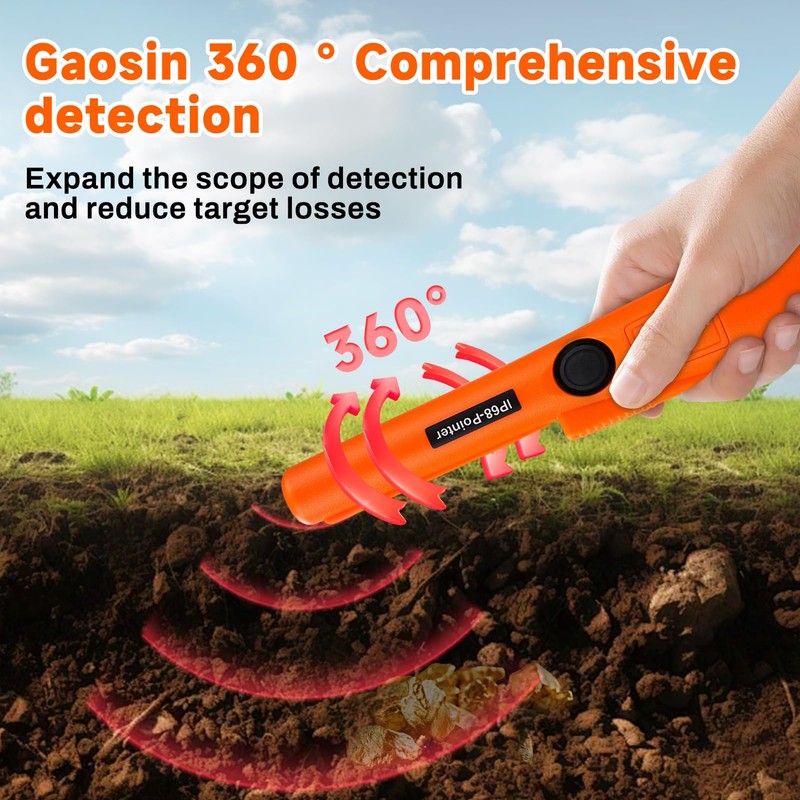 DEWIN Pinpointer Metal Detector, Metal Detector IP68 Waterproof Handheld Pinpointer