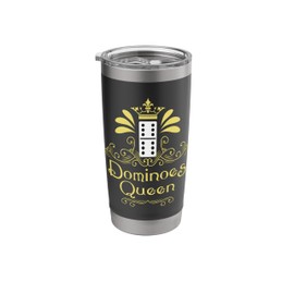 Dominoes Queen - Domino Player Dominoes Lover Tile Game Stainless Steel Insulated Tumbler