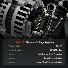 A-Premium 14.4V Alternator Voltage Regulator Compatible with Subaru Outback 2000-2004/2010-2014, Forester 1999-2005, Impreza 1999-2001/2005, Legacy 2000-2004/2010-2014, Baja 2003-2006, 2.2L 2.5L