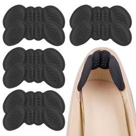Heel pad, Heel Inserts for Women, Heel Grips Liner Cushions Inserts for Loose Shoes, Heel Grips for Womens Shoes, Heel Protectors Improved Shoe Fit and Comfort, Stop Heel Slip and Blister (Black, One Size)