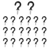 20 Pcs Screw in Hooks, Black Cup Hooks, Screw Hooks