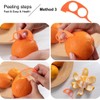 2Pcs/Set Orange Peeler Tools Citrus Peel Cutter Plastic Easy Fruit