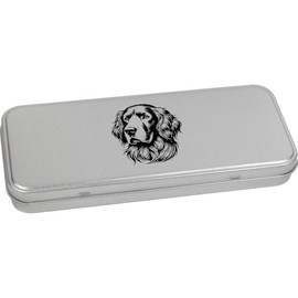 Azeeda 'Irish Setter' Metal Hinged Stationery Tin/Storage Box (TT00250348)