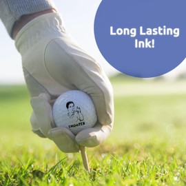 HODL 21 Ball Badge - Golf Ball Stamp, Self-Inking Golf Ball Stamper, Golf Ball Marker, Reusable Golf Ball Marking Tool to Identify Golf Balls, Reusable Ink Stamp for Golf Balls (Shooter)