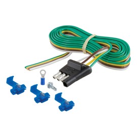 CURT 58349 Trailer-Side 4-Pin Flat Wiring Harness with 48-Inch Wires