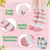 Hercicy 15 Pairs Women Fuzzy Socks Soft Striped Animal Fluffy