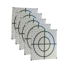 60PCS 40 * 40mm White Reflective Tape Survey Targets Reflective Adhesive Target Sheets for Total Stations Laser Target Sheet