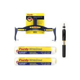 Purdy White Dove 4pce Complete Roller System Kit 12" Rollers Adjustable Frame + Pole