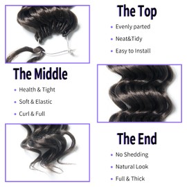 12 Inch Ocean Wave Crochet Hair 6 Packs Pre Curled Ocean Deep Wave Synthetic Curly Crochet Braiding Hair Extensions, 4#