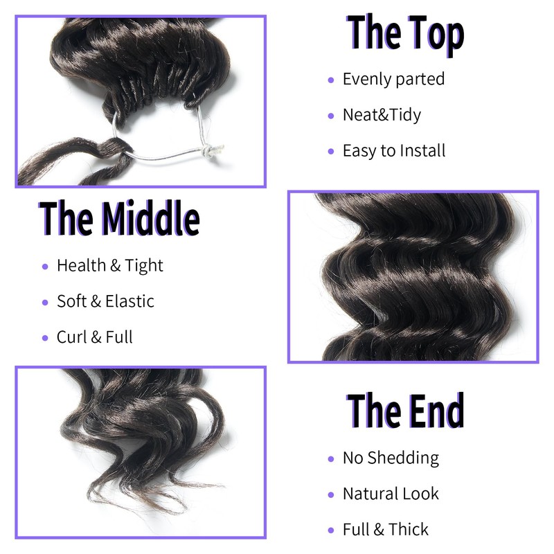 12 Inch Ocean Wave Crochet Hair 6 Packs Pre Curled