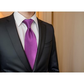 S&W SHLAX&WING Fushia Neckties for Men Silk Tie 57.5"