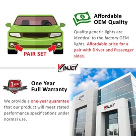 Winjet Fog Lights Fit For 1999-2003 Jeep Grand Cherokee [1999 2000 2001 2002 2003] Driving Fog Lamp Assembly With 12V 53W H12 Halogen Bulbs