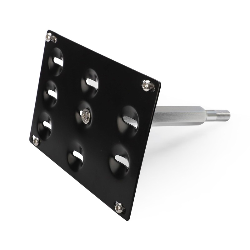 CNSPEED Front Bumper Tow Hook License Plate Mount Relocator Bracket