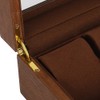 Wooden Watch Case 2 Slot Clamshell Watch Storage Box Organizer
