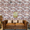 VaryPaper Rustic Red Brick Wallpaper 3D Faux Brick Peel and