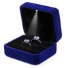GBYAN 2 Slots Ring Box with LED Light for Wedding