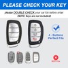 WiiLemz Key Fob Cover for Hyundai with Key Chain, Upper