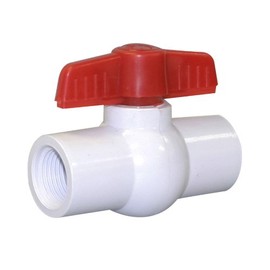 Valterra 700-12F PVC Ball Valve, White, 1/2" FPT