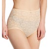 Rago Women's V Leg Extra Firm Control Brief Panty, Beige,