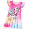 QYEHF Unicorn Nightdress, Girls' Nightgowns, Nightgowns for Girls, Unicorn Design,