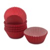 Bakehope Standard Baking Cups, Classic Red Greaseproof Festive Cupcake Liners,