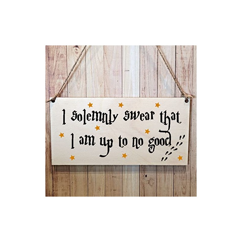 Second Ave Wizard I Am Up To No Good Wooden