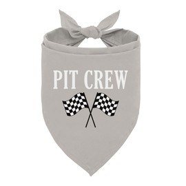 ZPPRJF Pit Crew Dog Bandana, Light Gray Dog Bandana, Checkered Flags Race Car Flag Dog Bandana, Funny Cute Dog Bandana, Pet Dog Triangle Scarf, Dog Bandana for Small Medium Large Dogs (E5)