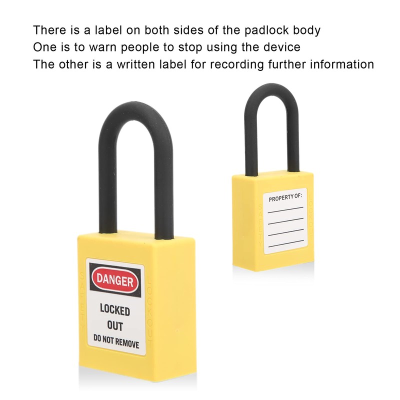 FILFEEL Lockout Lock, 38mm Nylon Industrial Site Security Padlock Security