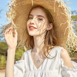 Tree of Life Necklace for Women, 925 Sterling Silver Pendant, Family Tree of Life Pendant Jewellery Gift for Women Girls Girlfriend Mom Wife