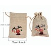 FINGOOO 12 Pieces Jute Burlap Gift Bag Pouches Drawstring Bag