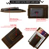 HOPSOOKEN Money Clip RFID Front Pocket Wallet Men Leather Slim